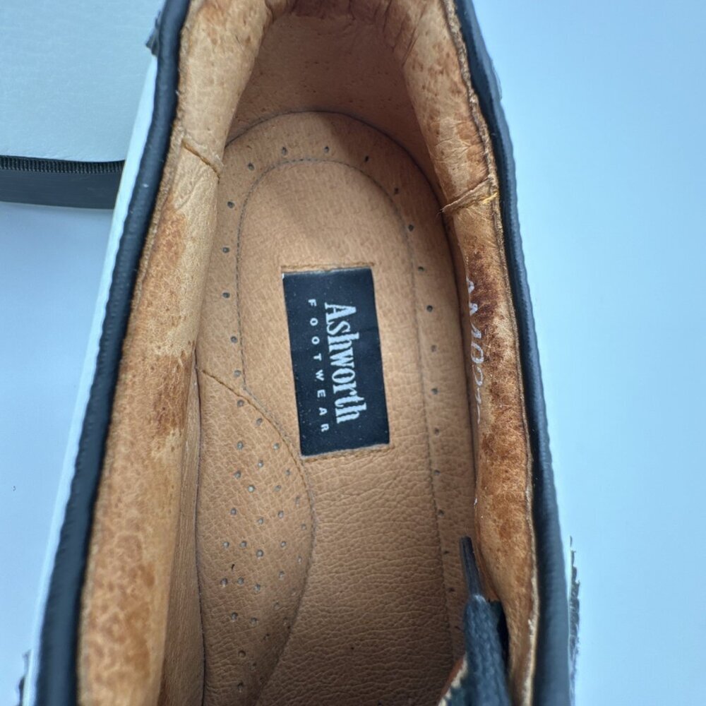 Ashworth Golf Shoe Men's 10M Black & White Genuine Leather - Picture 9 of 10